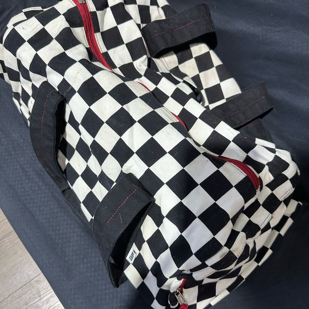 Vans Black and White Checkerboard Duffel Bag